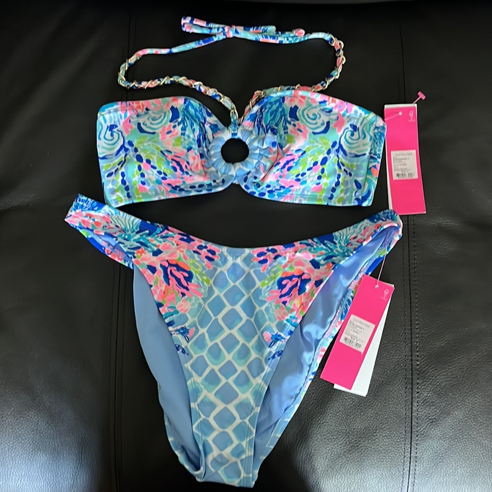 NWT Lilly Pulitzer Ranthia Top & Pico High Cut Bottom Bikini Set - Picture 4 of 6
